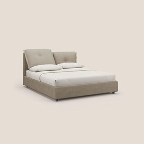 Travis letto contenitore con cuscini mobili trapuntati in tessuto impermeabile T02 beige