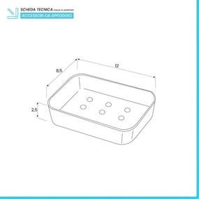 Portasapone Moderno in Plastica Bianco da Appoggio Star