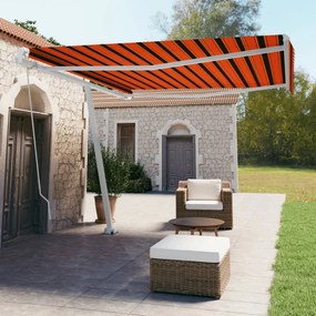 Tenda Da Sole Autoportante Manuale 400x350cm Arancione Marrone /