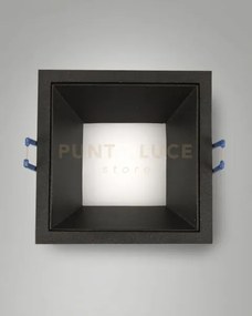 Kris incasso quadrato nero 2700k 890lm 8w dimmerabile