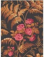 Blumen Tapete Rose von Cole and Son - Orange & Black