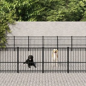 Gabbia per Cani da Esterno in Acciaio 39,52 m²