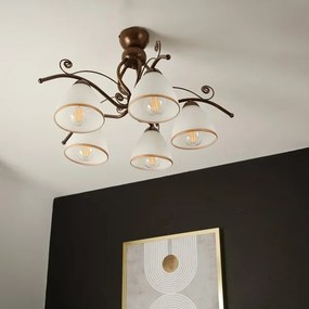 Brilagi - Lampadario a plafone LED ANTICO 5xE27/60W/230V patina di bronzo