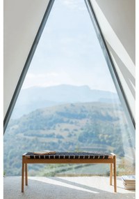 Panchina di colore nero/naturale Klupa - Gazzda