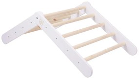 Pikler triangolo montessori bianco in pino massiccio 46x87x60 cm Montessori – Meowbaby