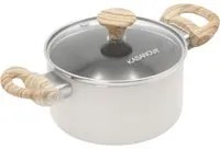 Casseruola 12 cm taupe scritta Cooking Therapy con coperchio