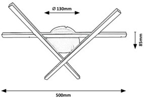 Rabalux - Plafoniera LED 3xLED/25W/230V