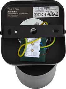 Plafoniera moderna nera GU10 70mm - Jeana Luxe
