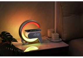 Immax 08986L-LED RGB Lampada dimmerabile con sveglia e Qi di ricarica 30W/230V oro