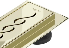 Mexen Flat M18 scarico lineare 80 cm, oro - 1523080-15