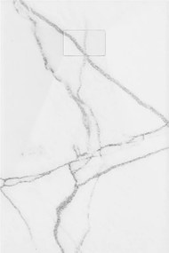 Mexen Hugo piatto doccia rettangolare SMC 100 x 80 cm, pietra bianca - 42158010