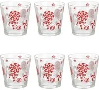 Set 6 bicchieri acqua Candy Natale 300 ml