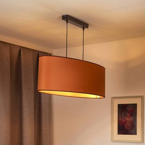 Lampada a sospensione Envostar Idun, marrone, 80 cm materiale vegano