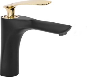 Rubinetto da lavabo Rea Orbit Black Gold low