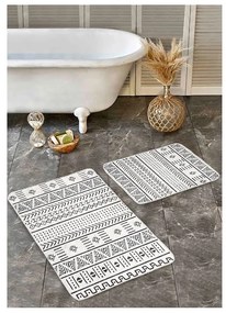 Tappetini da bagno bianchi e neri in set da 2 pezzi 60x100 cm - Mila Home
