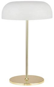 Lampada Da Scrivania Contemporanea Hannover Acciaio Ottone Bianco 1 Luce E14