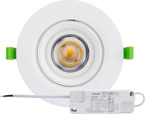 Faro LED da Incasso 36W Orientabile Foro Ø160mm Bianco Variabile con driver Philips Colore Bianco Variabile CCT