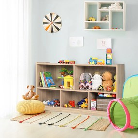 Costway Libreria a 5 cubi per bambini e organizer giocattoli, Scaffale legno con 5 scompartimenti per stanza 4 Colori