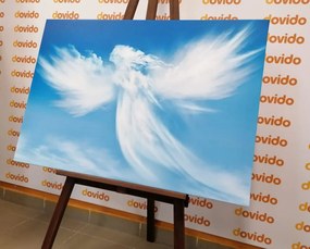 Quadro su tela – Figura d'angelo tra le nuvole