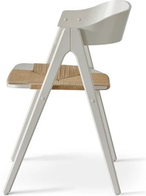 Sedia da pranzo in faggio beige con seduta in rattan Findahl di Hammel Mette - Hammel Furniture