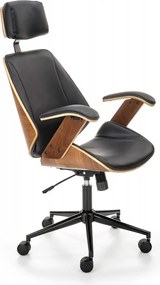 Sedia da ufficio Ignazio in noce/nero - H129 cm