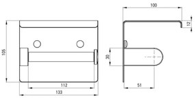 Deante ADR_0221 - Porta rotolo per carta igienica ROUND cromo lucido