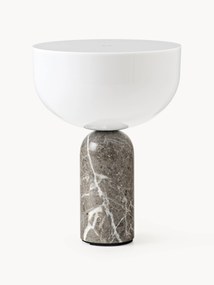 Lampada da tavolo portatile in marmo Kizu, luce regolabile