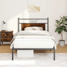 Giroletto Senza Materasso Rovere Fumo 100x190 Cm İn Truciolato /