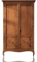 Armadio classico 2 porte intarsiate legno bassano 126x62x207 - Mobili 2G