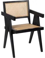 Sedia da pranzo naturale nero mogano legno chiaro rattan schienale minimalista soggiorno sala da pranzo