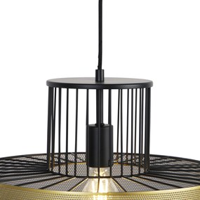 Lampada a sospensione di design oro con nero 40 cm - Tess