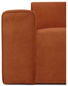 Modulo divano in velluto a coste arancione (angolo sinistro) Sting - Scandic