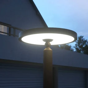 Lucande lampada LED da esterno Akito, antracite, 220 cm, IP54