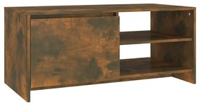 Tavolino da salotto rovere fumo 102x50x45 cm legno multistrato