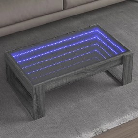 Tavolino Da Salotto Con Led Infinity Grigio Sonoma 90x53x30 Cm /