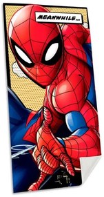 Trade Shop - Telo Mare In Cotone Spider Man Asciugamano Mare Piscina Uomo Ragno Per Bambini