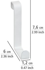 WENKO 23545100 - Gancio per porta 7,6 x 6 cm, bianco