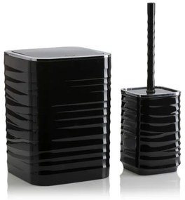 Set da bagno WAVE 5 pz nero/cromo