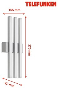 Telefunken 313104TF - Applique a LED da esterno 3xLED/4W/230V IP44