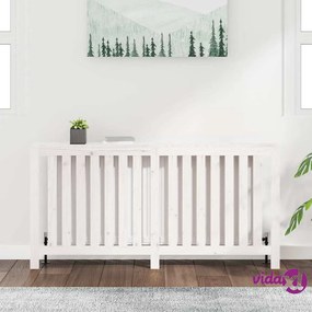 vidaXL Copertura Termosifone Bianca 169x19x84 cm Legno Massello Pino