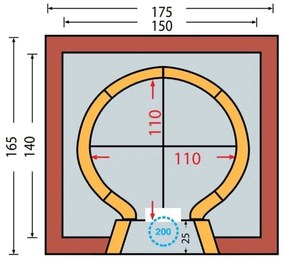 Forno a legna prefabbricato 110 x 110 cm con cappetta mod. T10PS Capri Di Fiore Forni