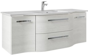 Mobile da bagno sospeso sotto lavabo L 126 x H 48 x P 49.5 cm rovere, 2 cassetti, 2 ante PELIPAL Contea
