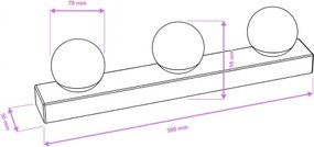 Brilagi - Illuminazione LED per specchio da bagno HOLLYWOOD 3xLED/3W/230V IP44 nero