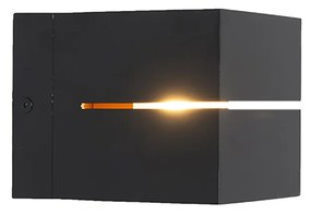 Applique da parete moderna nera e oro 9,7 cm - Transfer Groove