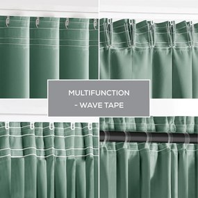 Tenda termoisolante/parzialmente oscurante verde chiaro 140x245 cm Kierra – Restilo