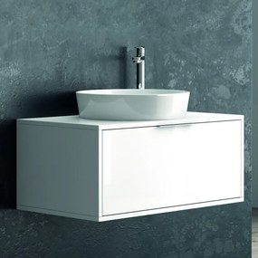 Mobile sospeso 80cm per bagni con cassetto scorrevole R-80A - KAMALU