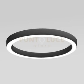 Flor p/s -  plafoniera colore nero a led 3000k 6100lm 80w dimmerabi...