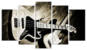 Quadro a più parti Chitarra, 110 x 60 cm - Wallity