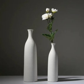 Vaso in ceramica bianco, 25 cm
