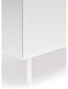 Cassettiera alta bianca effetto rovere95x120 cm Arista - Teulat